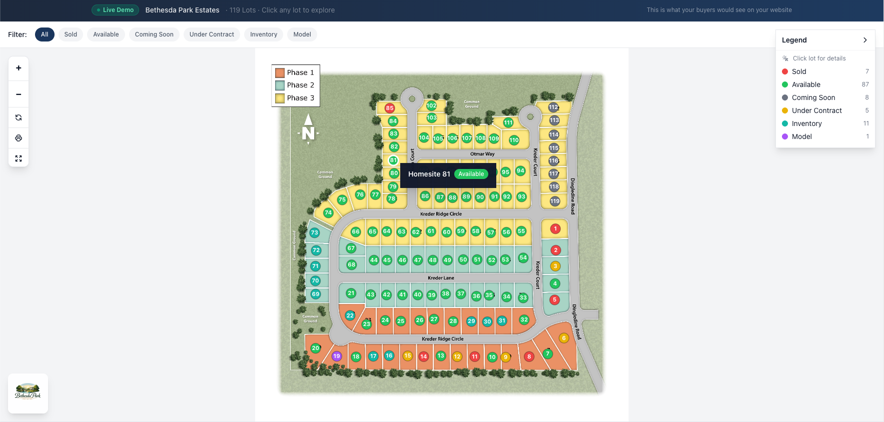 Interactive Site Maps for Home Builders | PlotAtlas